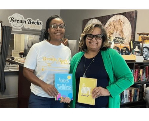 Brown Books & More bookstore owner, Janelle Brown, and TAJ author Candice Hayes (1)